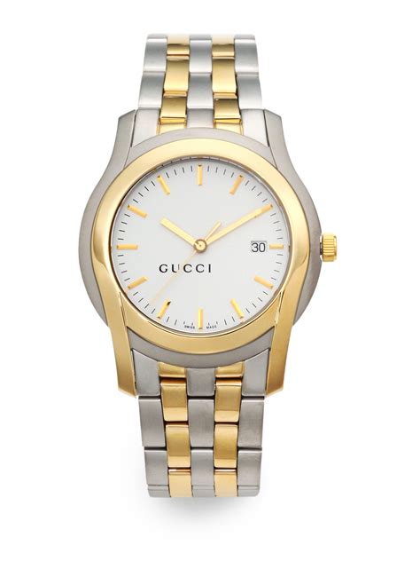 gold gucci chain mens|stainless steel Gucci watch men.